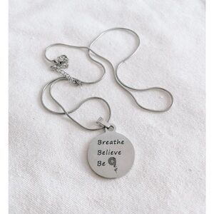 Inspirational Stainless Steel Silver Pendant Necklace